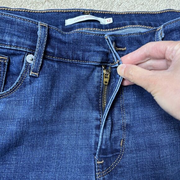 Levi's Classic Bootcut Jeans Women's Size 12 Blue denim‎ Stretch 34x28 - Picture 7 of 13